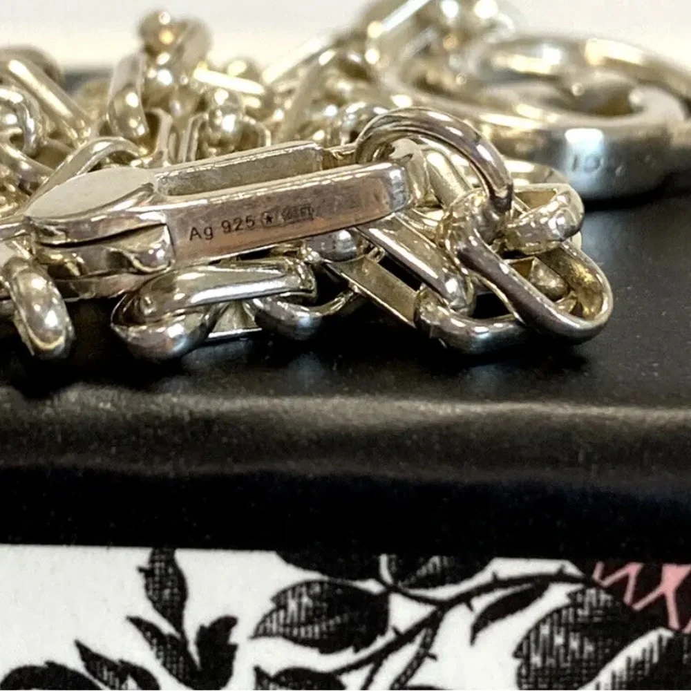 Luxury 50cm Sterling Silver Gucci Necklace with Statement Double GG’s